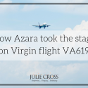 How Azara took the stage on Virgin flight VA619